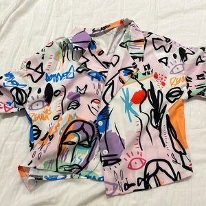 cute and colourful top